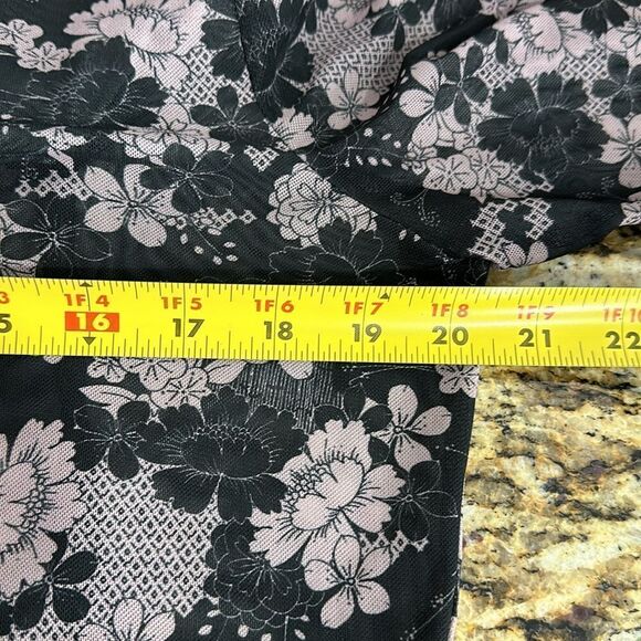 Rebecca Minkoff Cyder Floral Long-Sleeved Semi Sheer Top Size XL - Picture 10 of 11